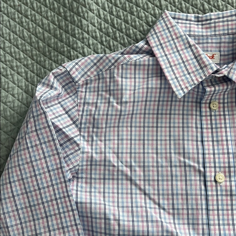 Cat & Jack Pink and Blue Plaid Button Down Shirt